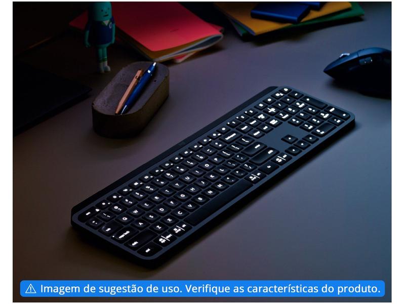 Teclado Sem Fio Logitech MX Keys Business Cinza 920-010243